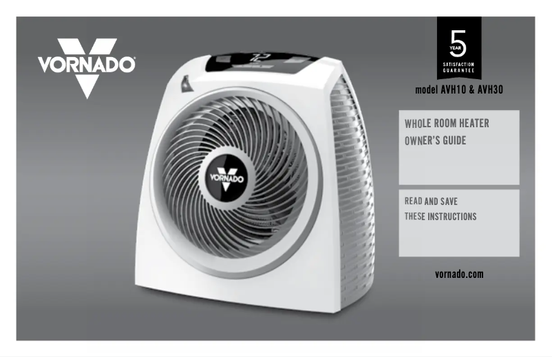 Page n°1 - Manuel utilisateur Vornado AVH10