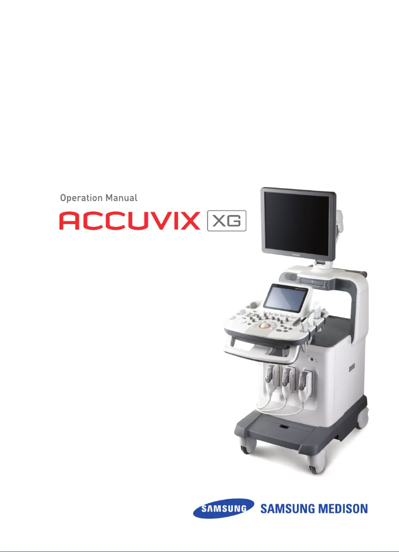 Image de la première page du manuel de l'appareil Accuvix V10