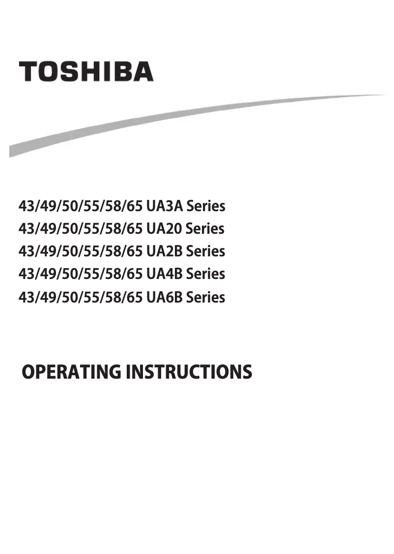 Page n°1 - Manuel utilisateur Toshiba 43UA2B63DG
