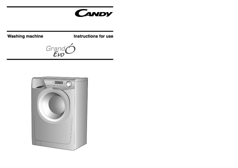 Page n°1 - Manuel utilisateur Candy EVO 1682D-80