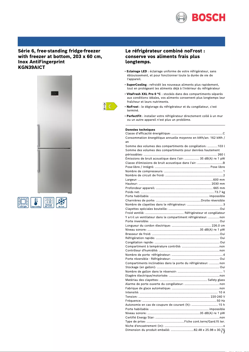 Image de la première page du manuel de l'appareil KGN39AICT