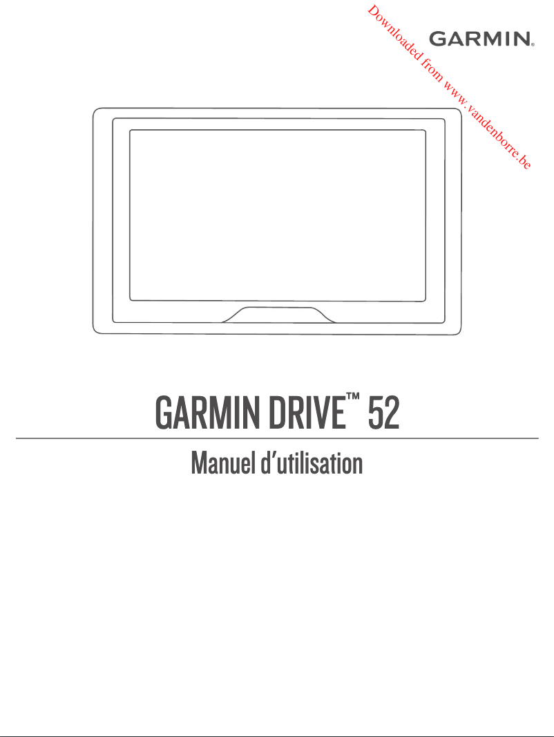 Page n°1 - Manuel utilisateur Garmin Drive 52