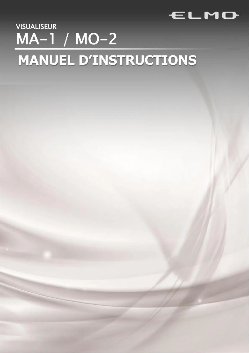 Image de la première page du manuel de l'appareil MA-1