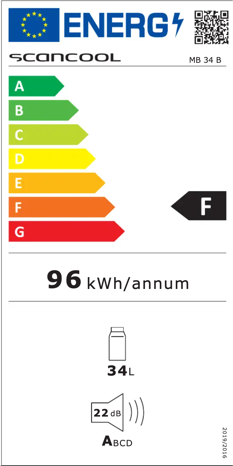 Page n°1 - Label énergétique Scandomestic MB 34 B