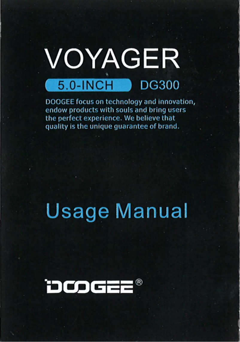 Image de la première page du manuel de l'appareil Voyager DG300