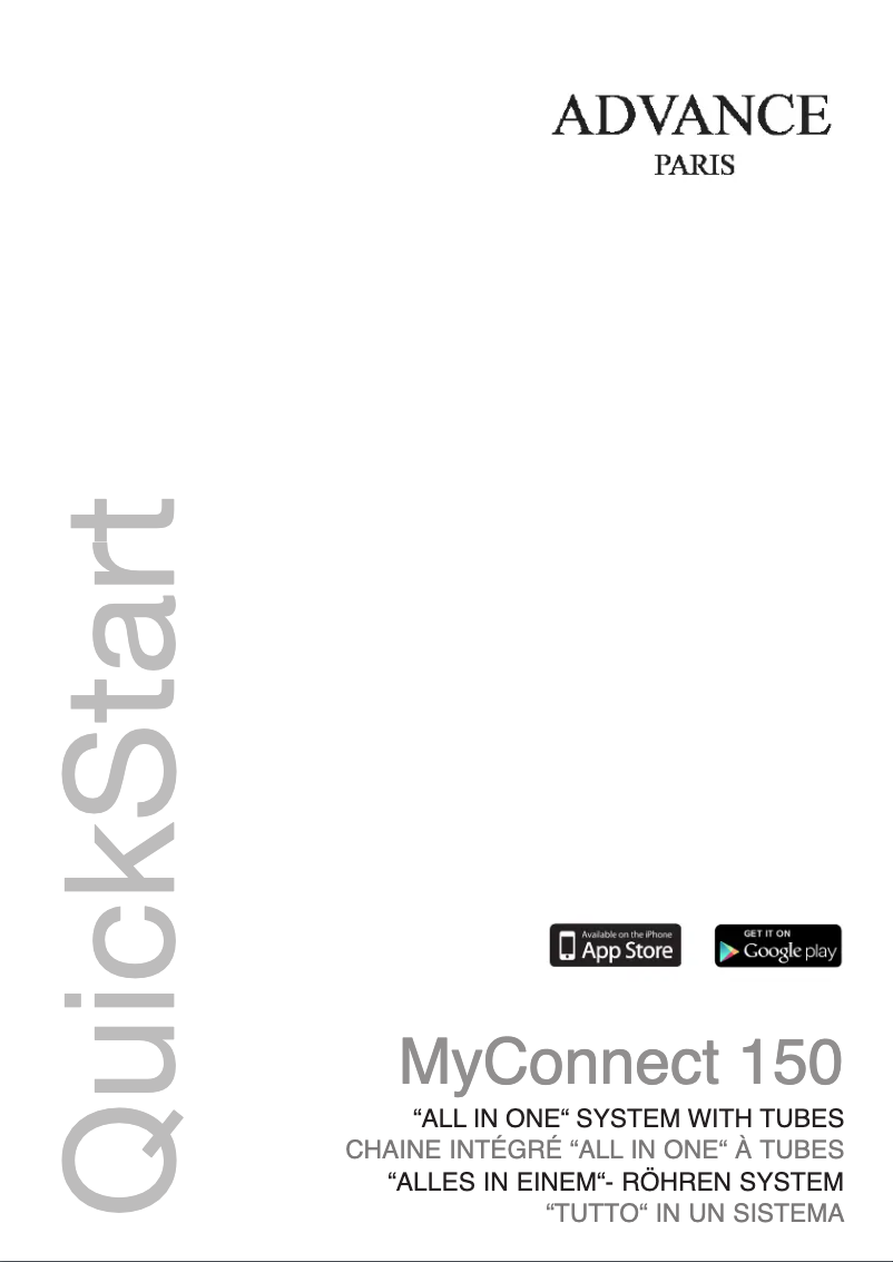 Page n°1 - Manuel utilisateur Advance MyConnect 150