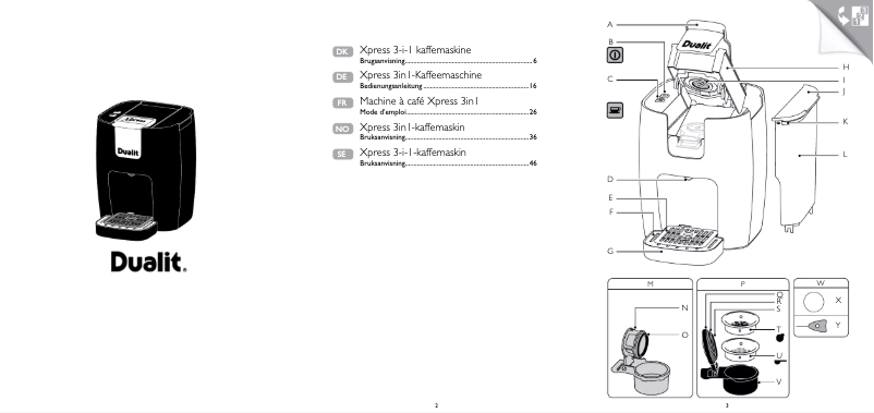 Página 1 del manual Manual de usuario Dualit Xpress 3in1