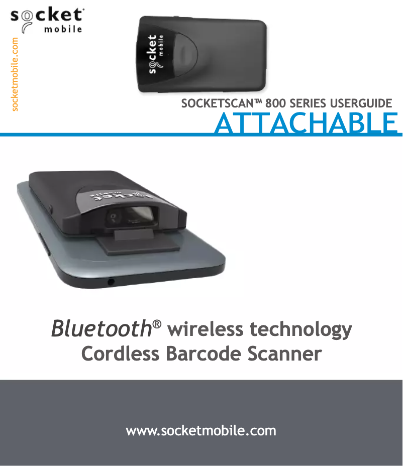 Page n°1 - Manuel utilisateur Socket Mobile SocketScanS850