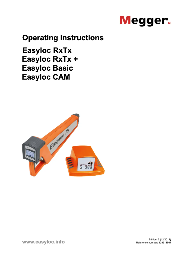 Image de la première page du manuel de l'appareil Easyloc RxTx