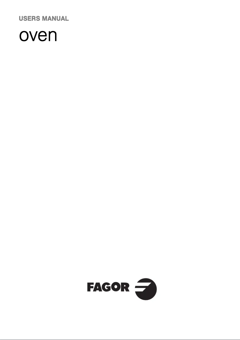 Page n°1 - Manuel utilisateur Fagor FDO 800X