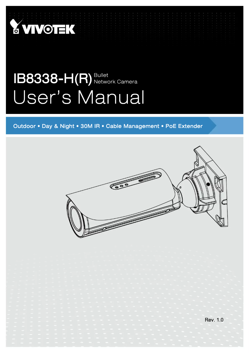 Page n°1 - Manuel utilisateur Vivotek IB8338-HR