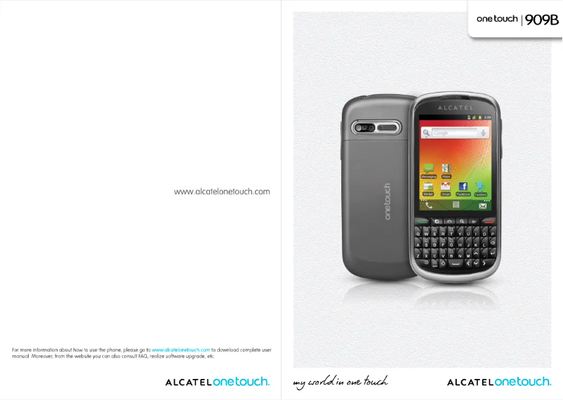 Page n°1 - Mode d'emploi Alcatel One Touch 909B