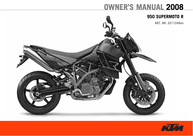 Image de la première page du manuel de l'appareil 950 Supermoto R (2008)