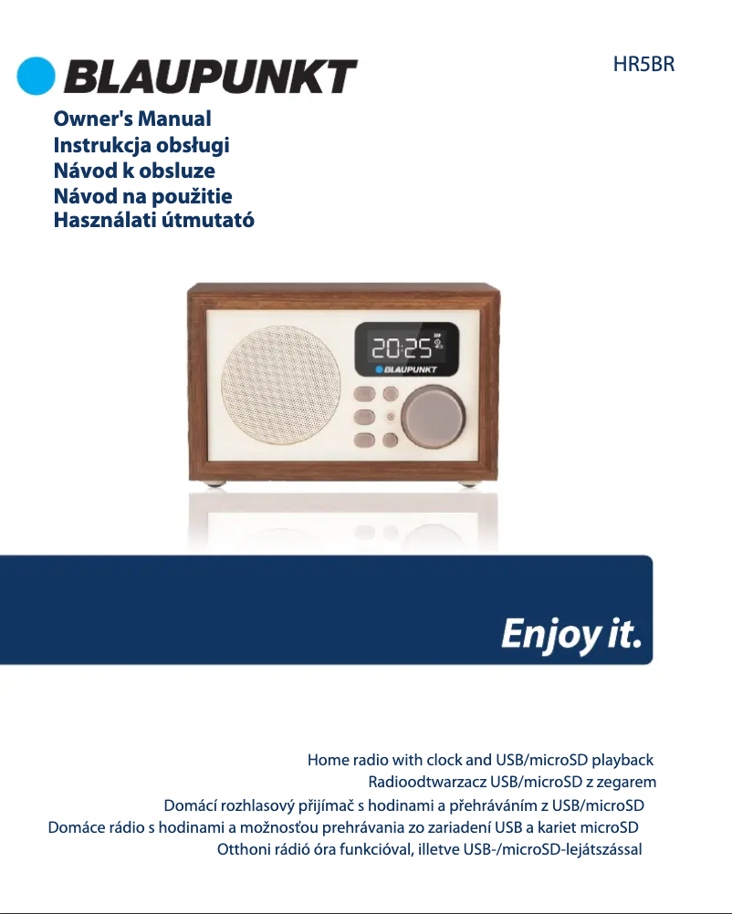 Page 1 de la notice Manuel utilisateur Blaupunkt HR5BR