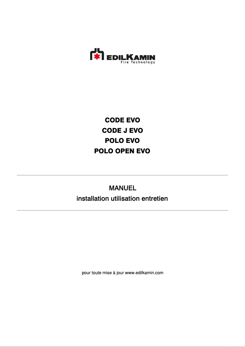 Page n°1 - Manuel utilisateur Edilkamin CODE J EVO
