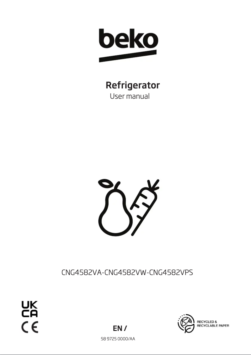 Image de la première page du manuel de l'appareil CNG4582VW