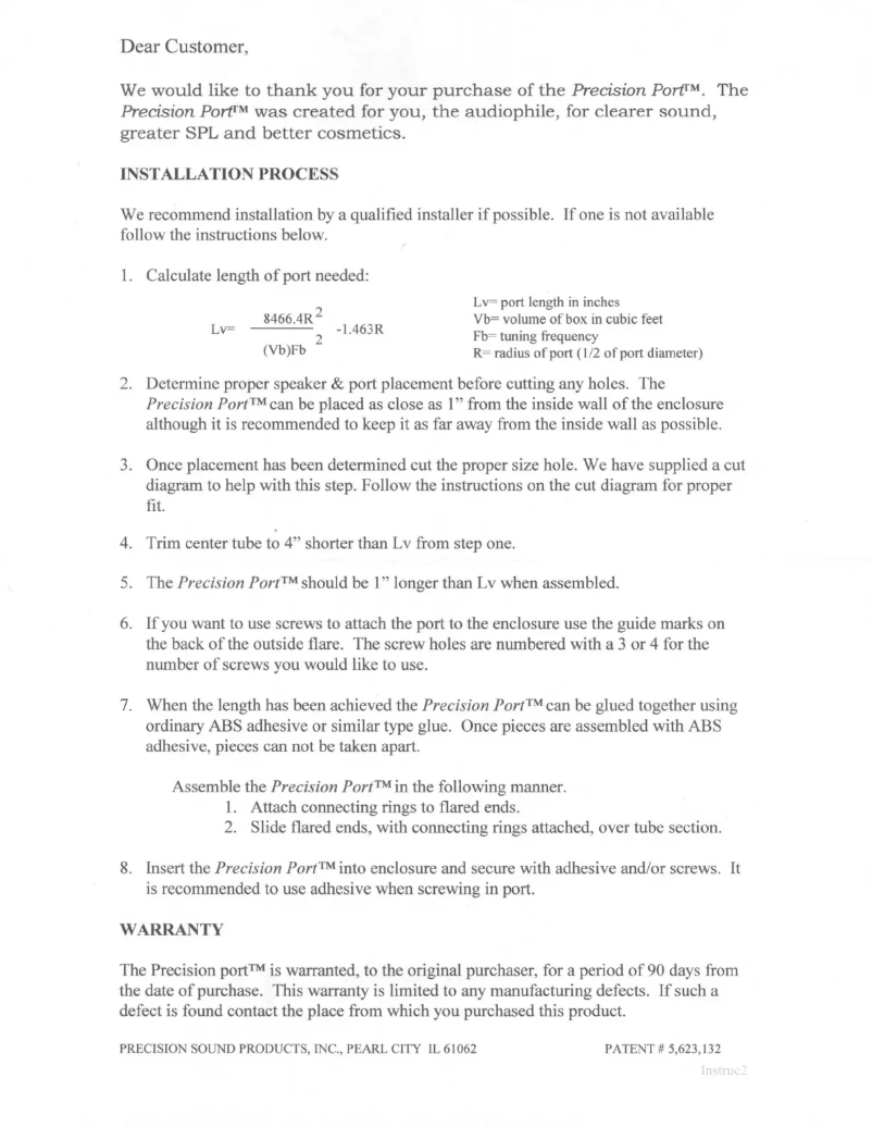 Page n°1 - Manuel utilisateur Metra PSP3