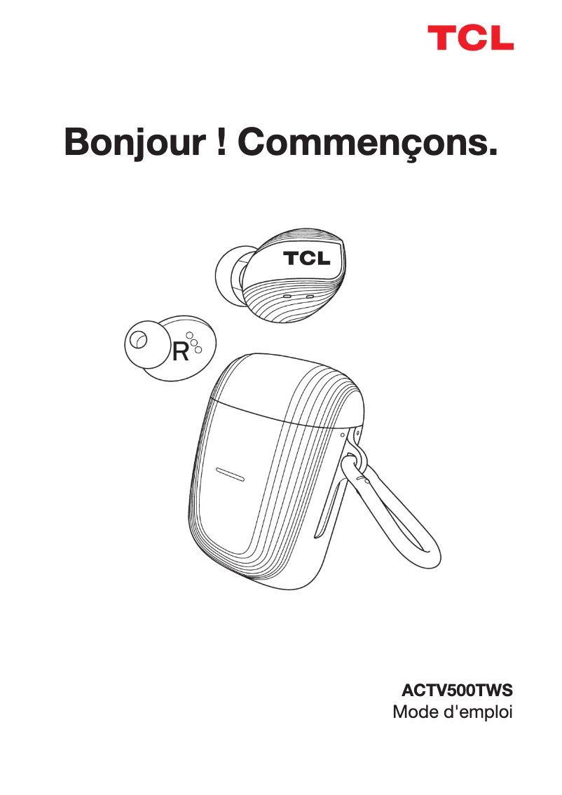 Página 1 del manual Manual de usuario TCL ACTV500TWS