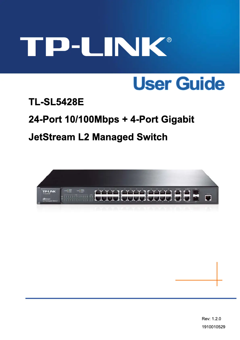 Page 1 de la notice Manuel utilisateur TP-Link JetStream L2 Managed TL-SL5428E