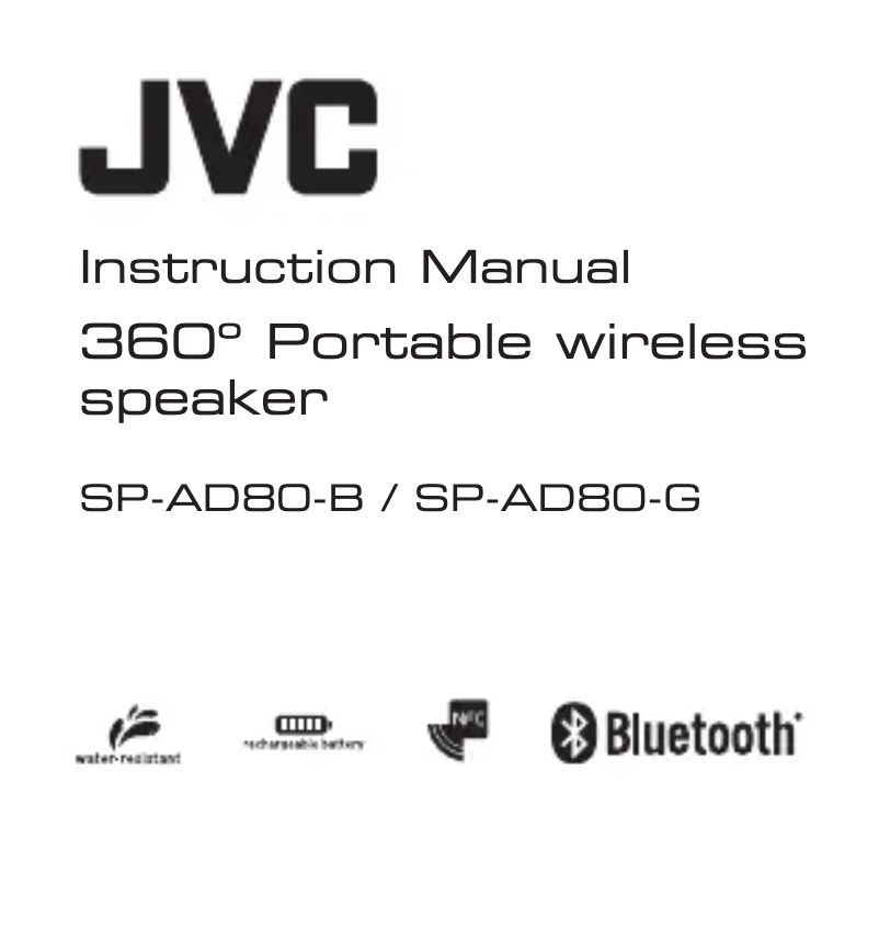 Image de la première page du manuel de l'appareil SP-AD80-B