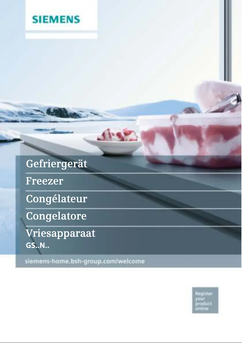 Page 1 de la notice Manuel utilisateur Siemens iQ500 GS33NDW3P