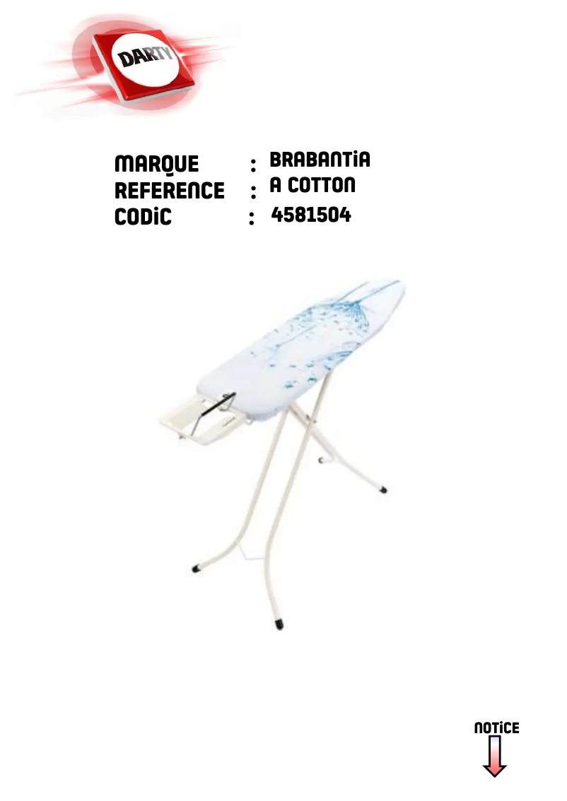 Página 1 del manual Manual de usuario Brabantia A Cotton