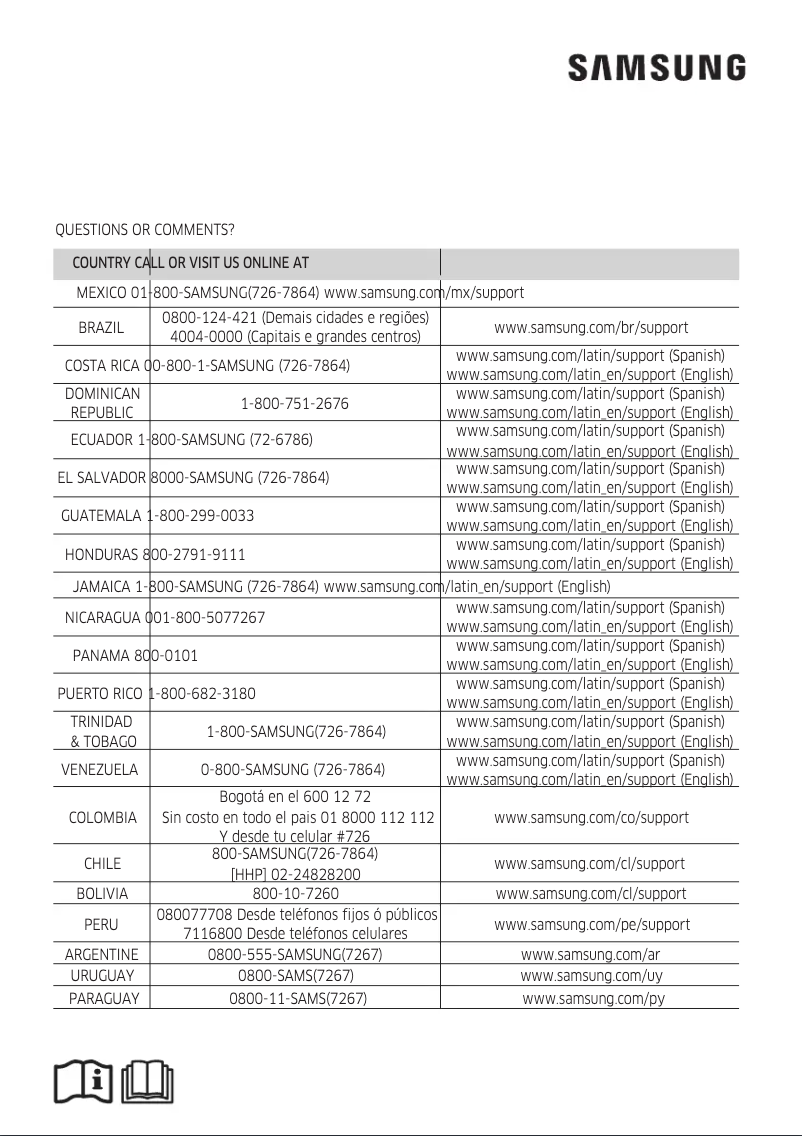Page 1 de la notice Manuel utilisateur Samsung AR18MVFHCWKNCB