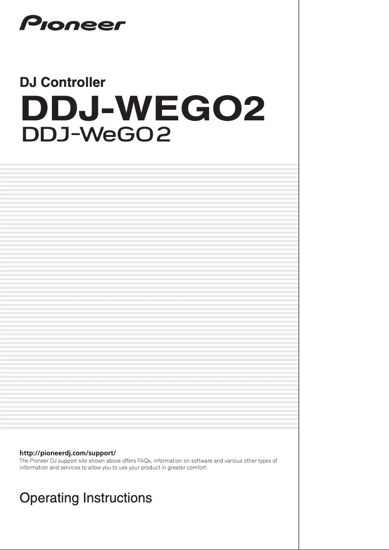 Page 1 de la notice Manuel utilisateur Pioneer DDJ-WEGO2