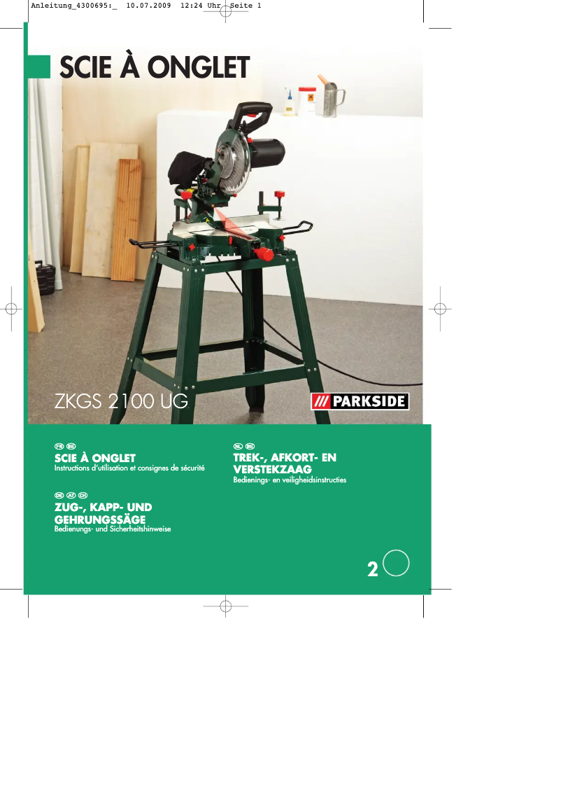 Image de la première page du manuel de l'appareil ZKGS 2100 UG