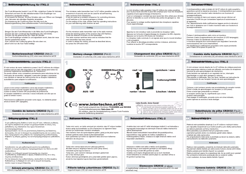 Página 1 del manual Manual de usuario Intertechno ITKL-2