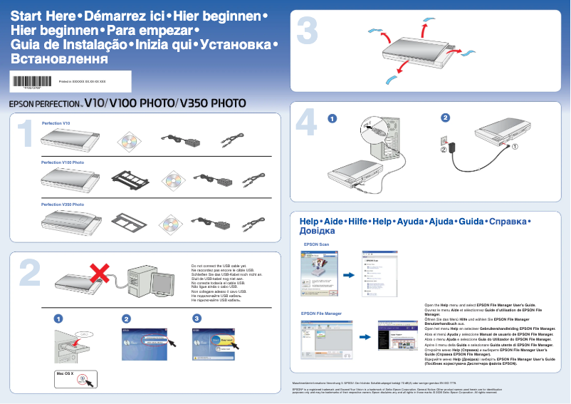 Page 1 of the manual User Manual Epson Perfection V10