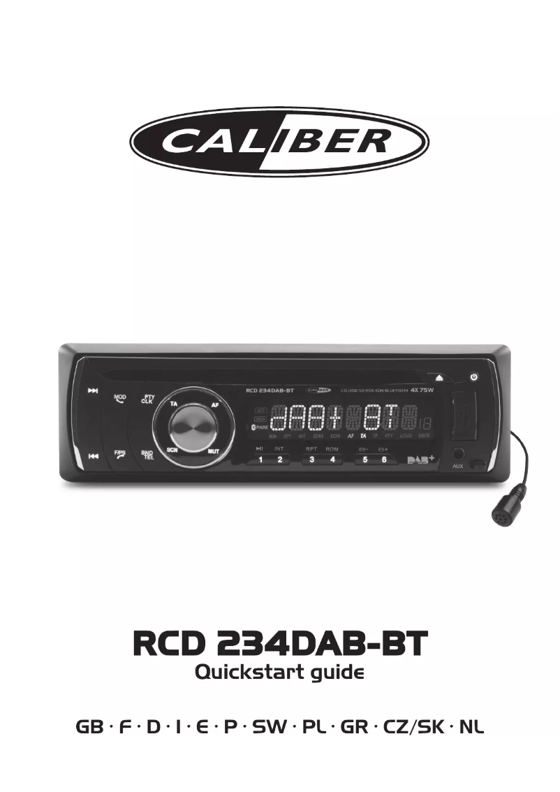 Page 1 de la notice Manuel utilisateur Caliber RMD234DBT