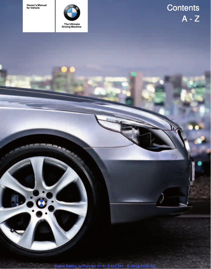 Page 1 de la notice Manuel utilisateur BMW 525i Sedan (2006)