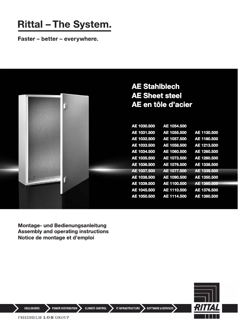 Page n°1 - Manuel utilisateur Rittal AE 1060.500
