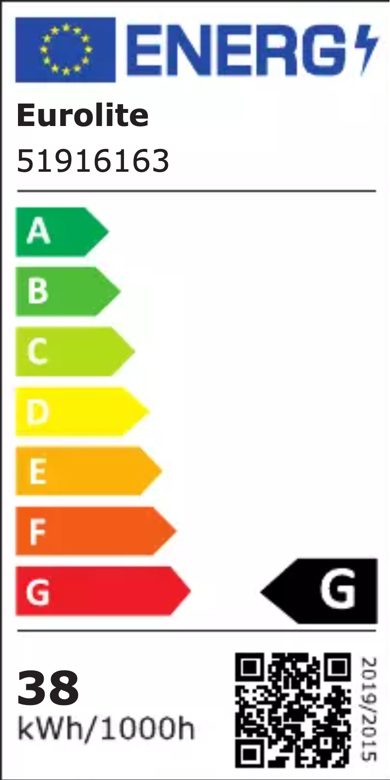 Page 1 de la notice Label énergétique Eurolite LED IP PST-36W