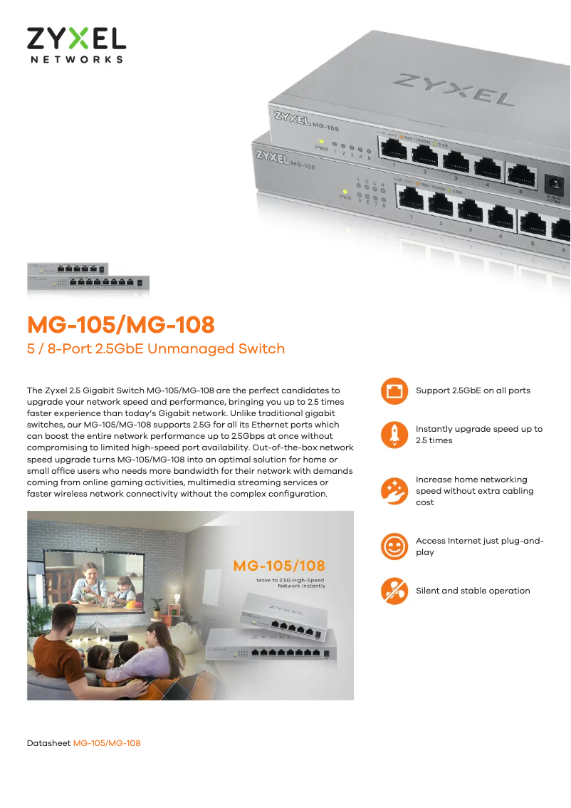 Page n°1 - Manuel utilisateur ZyXEL MG-105