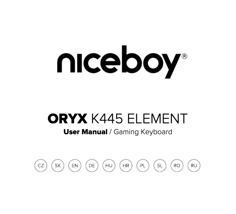 Page 1 de la notice Manuel utilisateur Niceboy ORYX K445 Element