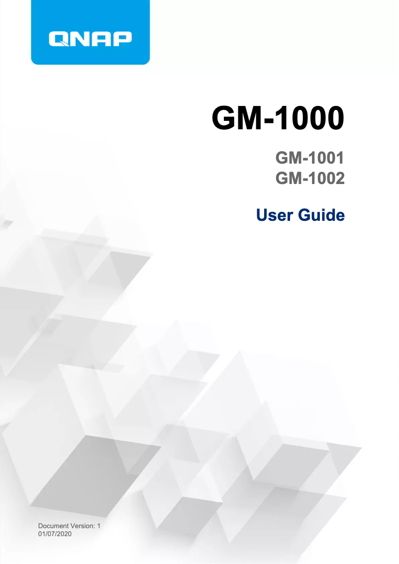 Image de la première page du manuel de l'appareil GM-1001