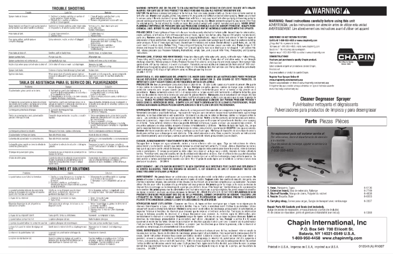 Page 1 de la notice Manuel utilisateur Chapin 22350