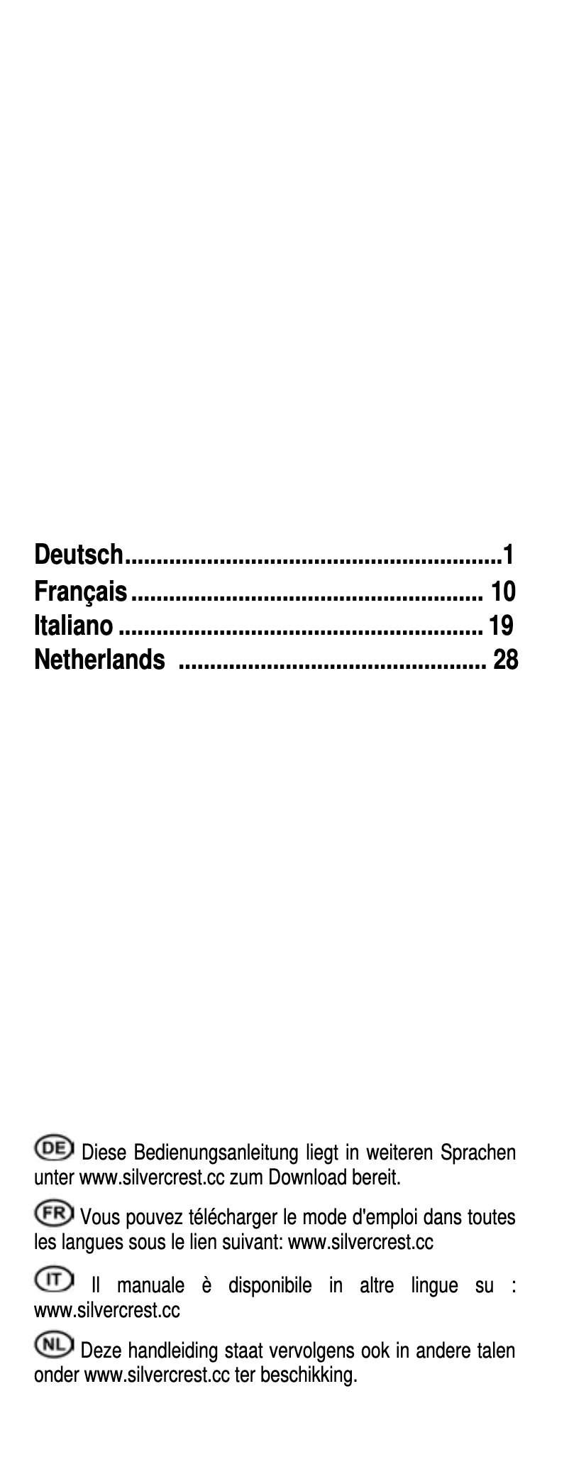 Page 1 de la notice Manuel utilisateur SilverCrest SUKL 1.2 A1
