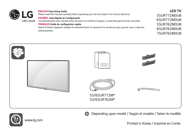 Página 1 del manual Manual de usuario LG 55UR772M