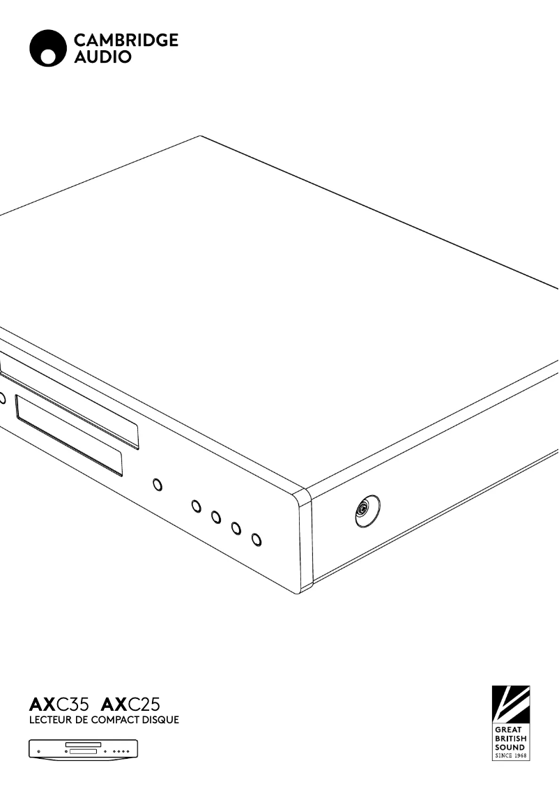 Image de la première page du manuel de l'appareil AXC25