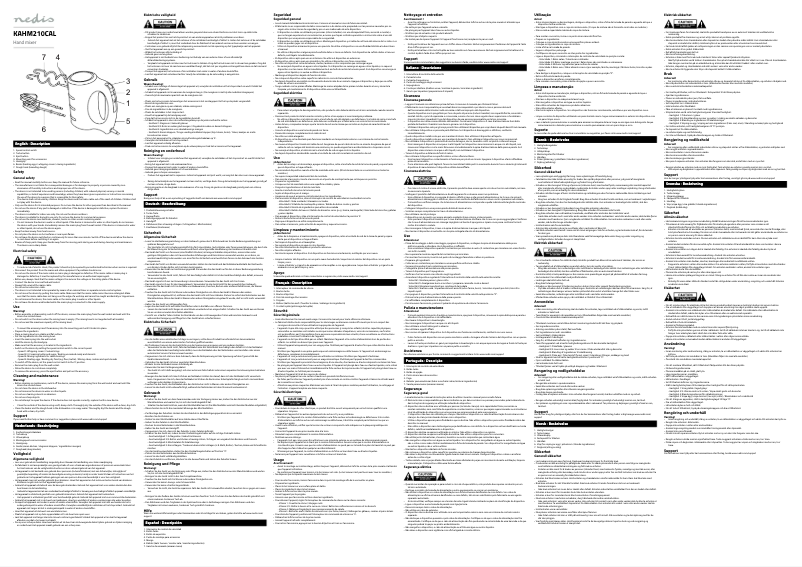 Page 1 de la notice Manuel utilisateur Nedis KAHM210CAL