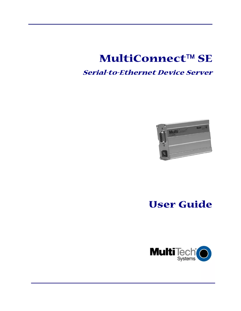 Page n°1 - Manuel utilisateur Multitech MTS2EA