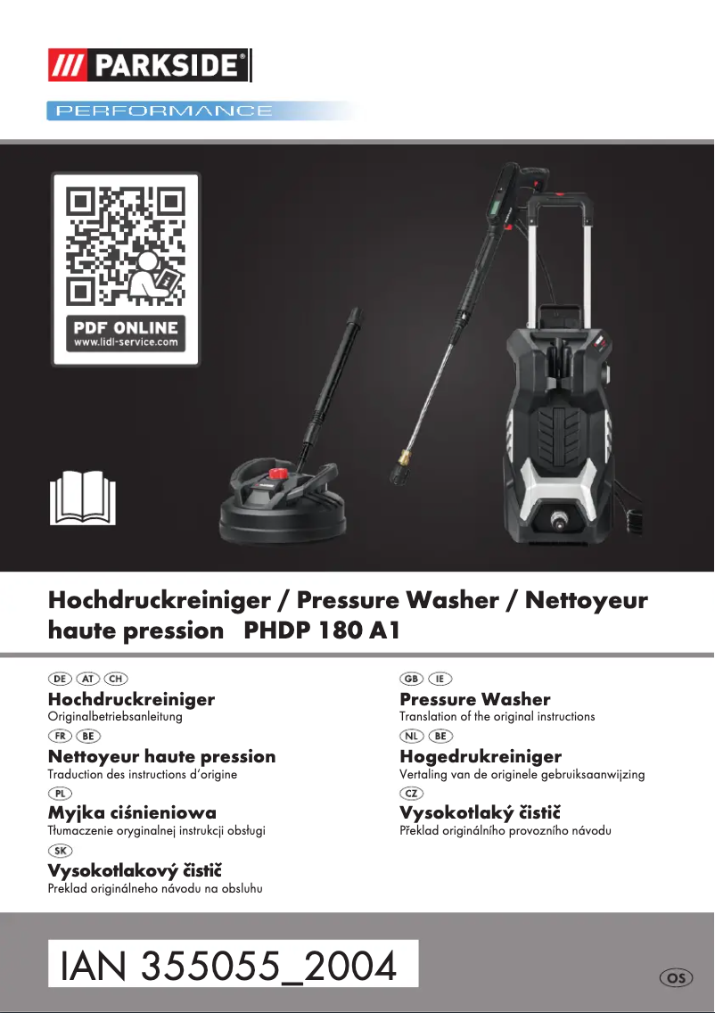 Imagen de la primera página del manual del dispositivo PHDP 180 A1