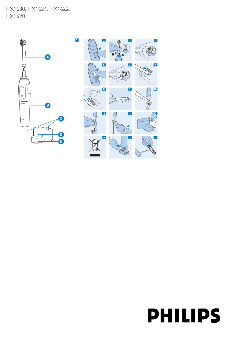 Page 1 de la notice Manuel utilisateur Philips Sonicare Sensiflex HX1624