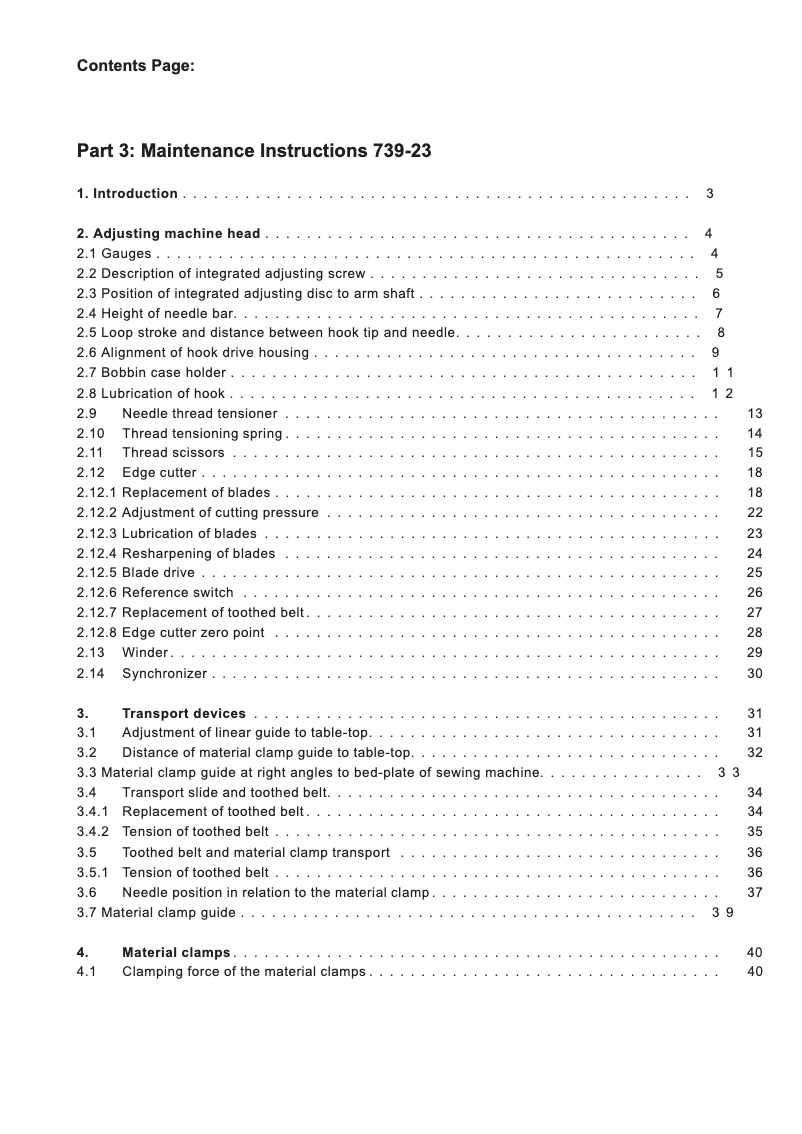 Page n°1 - Manuel utilisateur Dürkopp Adler 739