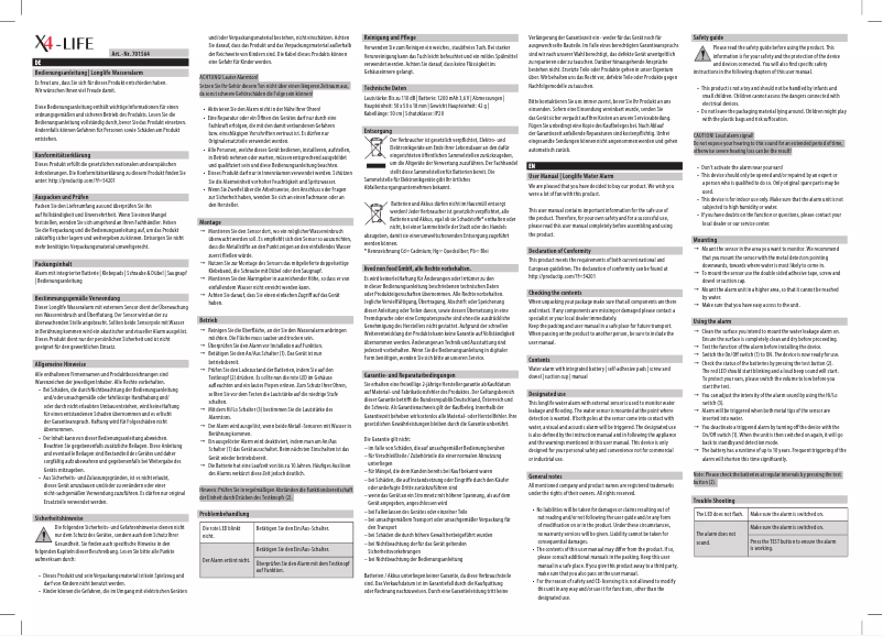 Page 1 de la notice Manuel utilisateur X4 Tech 701564