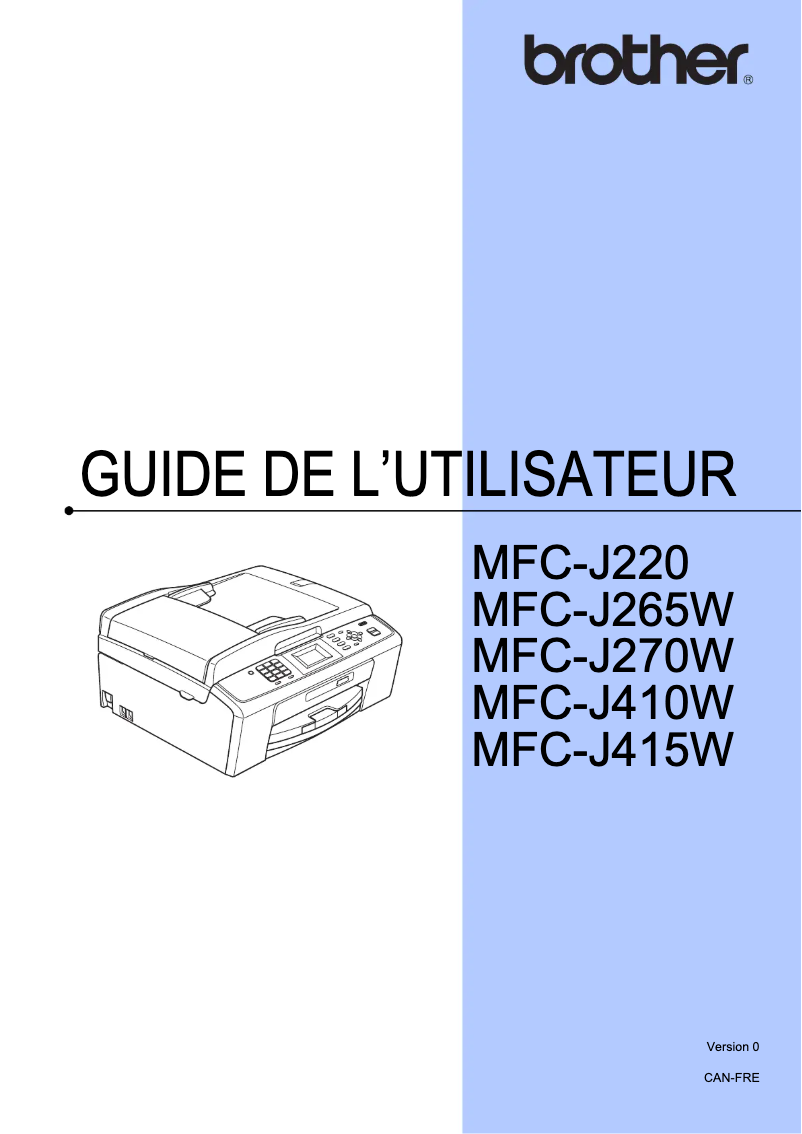 Page n°1 - Manuel utilisateur Brother MFC-J415W