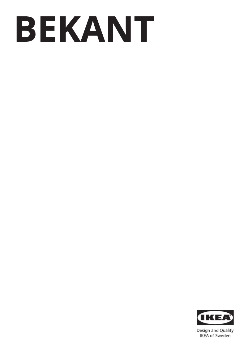 Image de la première page du manuel de l'appareil BEKANT 002.552.56